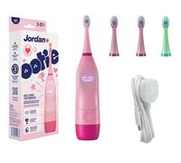 Jordan* ® | OOTIE | Kids Sonic Electric Toothbrush 3+ Years | Interactive Screen, 2 Brush Heads, Pressure Sensor, 2-Min Timer, Rechargeable, Gentle Sonic Cleaning | Pink