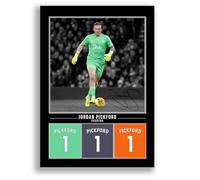 Jordan Pickford Everton Signed Photo Poster Print Picture Display Framed Autograph Memorabilia Gift England (Black A4 Poster Only)