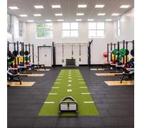 Jordan Premium Turf Sprint Track, 1.5m x 10m Sprint Track with White Border Metre Markings & Numbers (1-10)