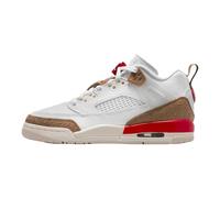 Jordan Spizike Low Big Kids' Shoes (White/Desert Camo/Sail/Fire Red) Size 4