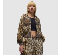 Nike Jordan Brooklyn Fleece Women's Realtree Mod Crop Full-Zip Hoodie - White - Cotton XL (UK 20-22)