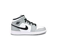 Jordan Youth Air Jordan 1 Mid GS Leather Synthetic Light Smoke Grey Black White Trainers 5.5 UK
