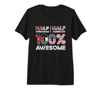 Jordanian American Patriot USA Grown Jordan US Flag Premium T-Shirt