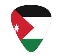 Jordanian flag 12 Pack Guitar Picks Plectrums,4 pieces in each of 3 sizes, Suitable for a wide range of stringed instruments