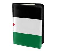 Jordanian flag Passport Holder5.5 in - Genuine leather, unisex - Folding passport holder