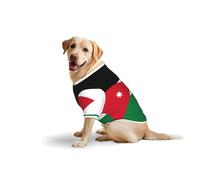 Jordanian flag Print Breathable Dog Tshirt for Medium Large Breed