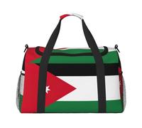 Jordanian flag Print Everyday Use Travel Duffle Bag Large Capacity Travel Bag Stylish Functional Bag, Black, One Size