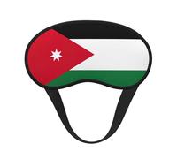 Jordanian Flag Print Soft Comfortable Eye Mask for Sleeping Light Blocking Nap Travel Camping Night Rest