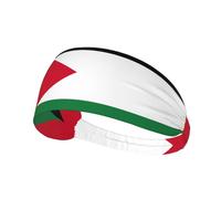 Jordanian Flag Printing Double-Sided,Unisex Elastic Sports Headband,Ideal As A Gift for Sports-Loving Friends,Family