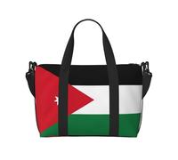 Jordanian flag Women's Hand-held Crossbody Travel Bag, Casual Handbag with Zipper, Suitable for Work, Travel, Fitness, Travel