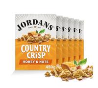 Jordans Country Crisp Honey & Nuts Breakfast Cereal - Oat and Barley Clusters with Honey, Almond and Hazelnuts -No Artificial Flavours or Preservatives -British Baked Cereal - 450g (Pack of 6 x 450g)