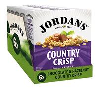 Jordans Country Crisp Milk Chocolate & Hazelnut Breakfast Cereal - Oat & Barley Clusters with Milk Chocolate Chunks - No Artificial Flavours or Preservatives - British Baked - 450g (Pack of 6 x 450g)