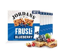 Jordans Frusli Chewy Oat Cereal Bar - Blueberry - British Baked Source of Fibre Snack Bars - No Artificial Flavours or Preservatives - Pack of 6 x 25g