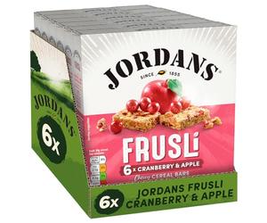 Jordans Frusli Cranberry & Apple | Cereal Bars | Vegetarian |30 gm (Pack of 6)