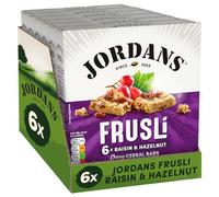 Jordans Frusli Raisin & Hazelnut Cereal Bars Vegetarian, 6 Packs of 6x30g