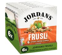 Jordans Frusli Sticky Toffee & Apple Flavour Cereal Bar | Vegetarian | 6 PACKS of 6x30g