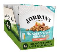 JORDANS No Added Sugar Granola, Apple and Cinnamon, Breakfast Cereal, High Fibre, 4 Packs of 425 g