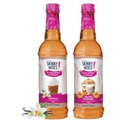 Jordan's Skinny Syrups Sugar Free Salted Caramel & Vanilla Coffee Syrup Combo Pack | Keto-Friendly | 0 Calories | 0 Sugar | 0 Carbs | 750ml/25.4oz each Bottle