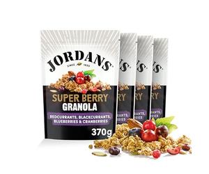 Jordans Superberry Granola, 370 g, Pack of 4