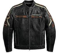 Jorde Calf Men’s Retro GoatSkin Leather | H-D Moto Style Leather Jacket | Distressed Vintage Biker Style (3XS-5XL) (UK, Alpha, 5XL, Regular, Regular)