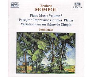 JORDI MASO - MOMPOU PIANO MUSIC VOL 3 - CD - P2222z