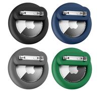 Joremx Pack of 4 Holders for Apple AirTag Case Kids, Hidden Silicone Case for AirTag 1st & 2nd Generation with Hidden Safety Pin, for Clothes/Backpack/Bag (Blue+M Green+Black+Grey)