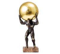 JoResona Atlas Holding Up World Sculpture, Ball Lifting Statue, Abstract Character Figurine, Rein Decoration for Office Living Room Desktop