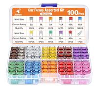 Jorest 100Pcs Mini Blade Fuses - Automotive Fuse Kit with 11 Specifications (2A-40A) and 1 Fuse Puller