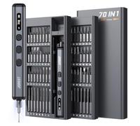 JOREST 70-in-1 Mini Precision Electric Screwdriver Set-64 S2 Magnetic Bits | 5 Torque Settings, 4 LED Lights,Repair Tool Kit For iphones, MacBooks, PS5s, Game Consoles, Watches, Cameras,Eyeglasses