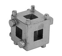 Jorest Disc Brake Piston Spreader Cube Tool, 3/4 Inch Brake Caliper Rewind Tool for Rear Brake Pads, 3cm Car Mini Brake Piston Retractor Kit with 3/8" Drive, Silver