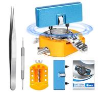 JOREST Watch Battery Replacement Kit, Watch Wrench Back Remover for Rotate Open Watch Cover, Opening Tool, Case Opener with Back Remover Holder,Tweezers,Instruction Manual