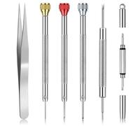 JOREST Watch Screwdriver Set for Glasses & Clock Repair, Small Screwdrivers Flathead Phillips Hex, Watchmaker Tool for Watch Back Removal & Watch Strap Link Removal & Watch Battery Replacement