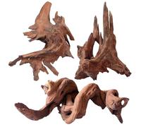 Jorewood Natural Aquarium Driftwood for Fish Tanks & Reptile Terrariums - Safe Fish Tank Decorations, Unique Twisted Branches 3-Piece 7-11 Inch Low Tannin, Easy to Sink