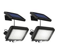 Jorft Solar Security Lights, 56 LED Solar Wall Lamp Human/Light Sensor Waterproof Super Bright Lights for Garden, Fence, Door, Yard or Entrance Use 2 Pack