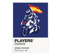 Jorge Lorenzo Motorcycling Icon Frame Men's T-Shirt - Navy / M