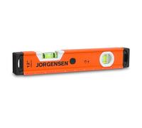 JORGENSEN 12 in. Magnetic Torpedo Level with 90°/180° Bubble Vials, Light Up Spirit Level, Shockproof Rubber End Caps, Metric & Imperial Scale, Aluminum Frame, for Home Installations & DIY