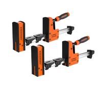 JORGENSEN 300 mm (12") Parallel Bar Clamps, 2-Pack Heavy-Duty Wood Clamps | Upgraded 1000 kg (2200lbs) Clamping Force, Quick Release, Spreader Function, Removable Jaw Pads & Clamp Stands Included