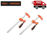 Jorgensen Heavy Duty 24"/60cm F Clamp Adjustable Steel Bar Lever 2 Pc Set 3724HD