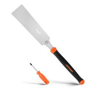 JORGENSEN Japanese Pull Saw 250mm, Double Edged 18/7-12TPI Fine Tooth Saw, Flexible Hand Saws for Craft, Hobby, DIY, Trim Pull saws for Woodworking Tools