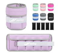 JORICY Adjustable Ankle Weights for Women Men 1-5kg Pair Wrist/Arm & Leg Weights with Removable Weight for Walking Running Yoga Pilates Aerobics Home Gym Weight Loss Physical Therapy Purple
