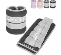JORICY Ankle Weights Set, Wrist Weights Set 8kg Weights a Pair Arm Leg Weights for Women Men Kids with Adjustable Straps, Exercise Weights for Walking, Running, Yoga, Training, Gym Workout, Grey