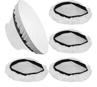 Jorixxy 5 Pieces 7 Inches to 11 Inches Standard Diffuser Light Sock Cloth White Lampshade Reflector Lamp Sock for Studio Strobe Reflector