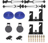 Jorixxy Photography Double Roller Wall Mounting Manual Background Support System, with 2 x Dual Purpose Double Hook, 4 x Expand Bar, 2 x Chain, Load Capacity: 22lb/10kg