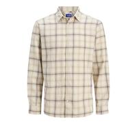 Jorjoshua Flannel Check Shirt Ls Ln, Antique White, M