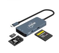 Jorkar CFexpress Type B Card Reader 10Gbps, USB C for CF Express Type-B Camera Memery Card Reader for Nikon Canon Panasonic, 3 in 1 Type-B & SD & Micro SD TF Cards Readers
