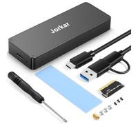 Jorkar External SSD Enclosure USB-C 3.2 for 12+16 Pin SSD MacBook Air/Pro mid 2013-2017, CNC Hard Drive Case for A1466 A1465 A1502 A1398, Portable SSDs Reader Box