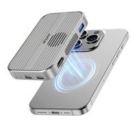Jorkar Magnetic Docking Station 10Gbps with M.2 NVMe SSD Enclosure, USB C 3.2 Hub for iPhone 17/16/15 Pro/Pro Max/Plus with Cooling Fan, Support SSD Size 2230/2242/2260/2280 B+M M-Key