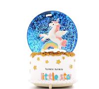 JORMEY Unicorn Snow Globe for Kids, Musical Snowball with Colorful Lights Automatic Snowfall, for Girl Boy Christmas Birthday Ideal Choice, 4x6.3inch Music Box