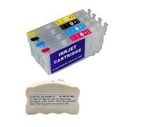 JormSun Refillable Ink Cartridge Compatible With WorkForce WF-4745 Europe 407XL 407 T407 T407XL Without Chip And Chip Resetter(resetter cartridge)