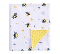 JORNH Baby Blanket for Newborns,New Gifts for Boys Girls Toddlers, Super Soft Baby Cot Blanket with Dotted Fleece Backing, Unisex New born Essentials (Bee,75x100cm)